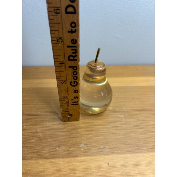 Lucite pear clear fruit vintage decor glows under UV light - Picture 5 of 7